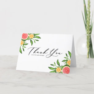Orangen und Grapefruits Dankeskarte