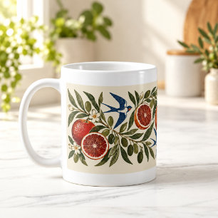 Orangen und Oliven Volkskunst-Tasse Kaffeetasse