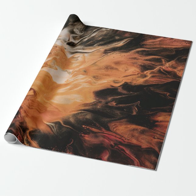 Orangen- und Weißrauchen Geschenkpapier (Ungerollt)