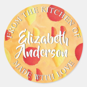 Orangen und Zitronen aus Liebe Runder Aufkleber