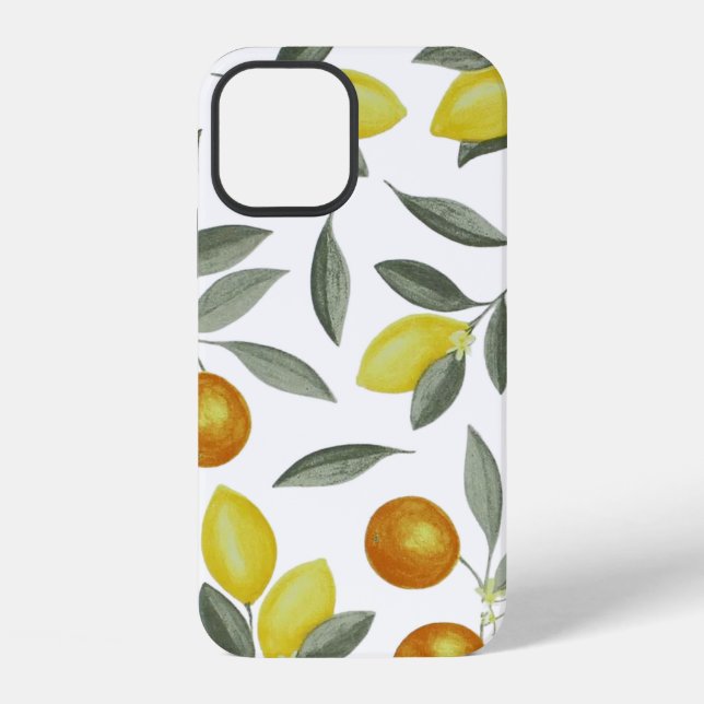 Orangen und Zitronen iPhone Hülle (Rückseite)