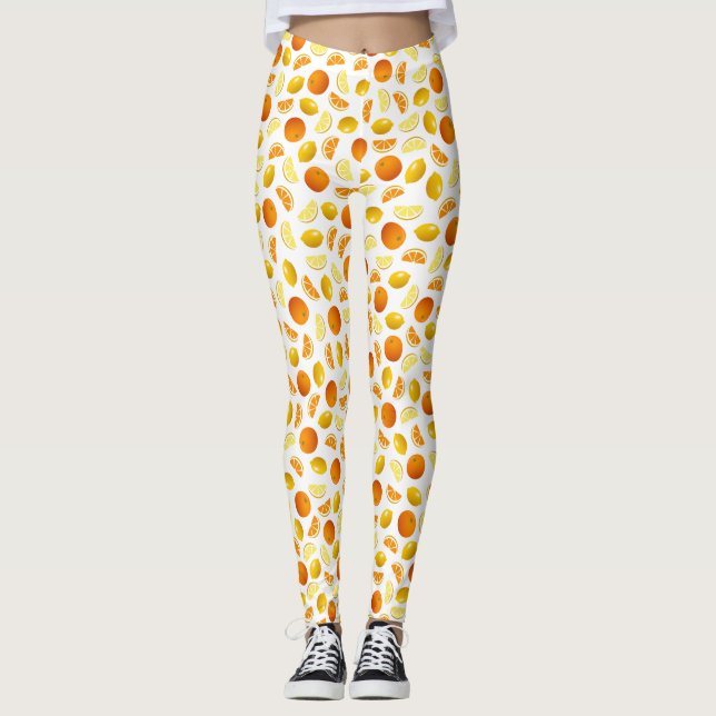 Orangen und Zitronen Leggings (Vorderseite)