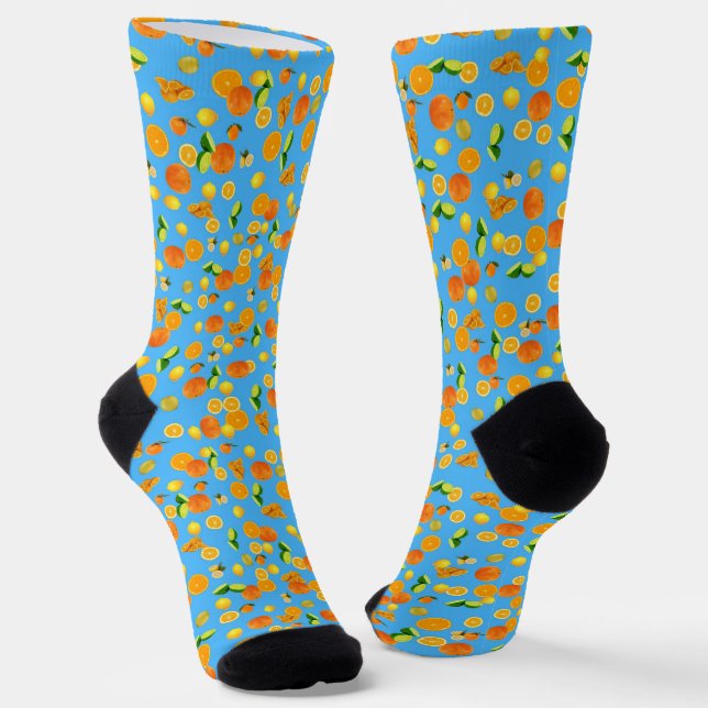 Orangen Und Zitronen Socken (Gewinkelt)