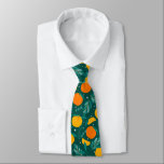 Orangen und Zitronen Winterfrüchte Krawatte<br><div class="desc">Weihnachtsorangen und Zitronen nahtlose Muster mit Evergreens.</div>
