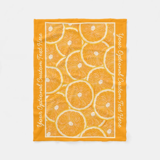 Orangen-Vlies-Decken Fleecedecke (Vorderseite)