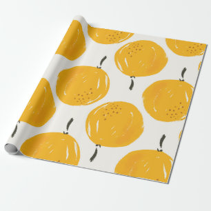 Orangen von Wasserfarben, handbemalt Geschenkpapier