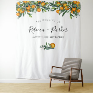 Orangen Wedding Backdrop Foto Stand Wandteppich