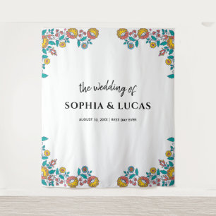 Orangen Wedding Backdrop Foto Stand Wandteppich