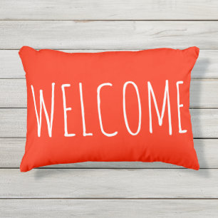 Orangen-willkommenes Patio-Akzent-Kissen im Freien Kissen Für Draußen