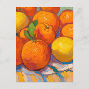 Orangen Zitronen Stilleben Postkarte