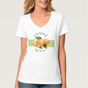 Orangen Zitrusfrüchte Blume T-Shirt