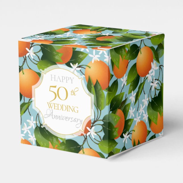 Orangen Zitrusfrüchte Früchte Blumenfrucht Anniver Geschenkschachtel (Vorderseite)