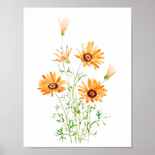 Orangenafrikanischer Wildschwein mit handgemalten  Poster