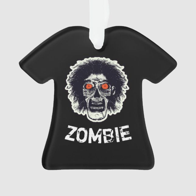 Orangenaugen ZOMBIE Ornament (Vorderseite)