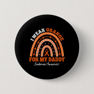 Orangenband für Daddy Leukemia Awareness RI tragen Button