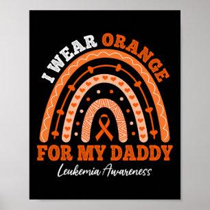 Orangenband für Daddy Leukemia Awareness RI tragen Poster
