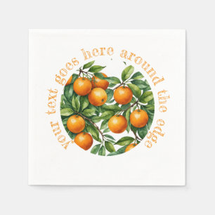 Orangenbaum Grafik-Illustration – Benutzerdefinier Serviette