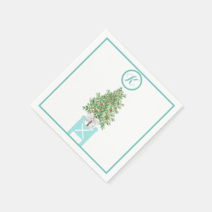 Orangenbaum-Topiarie Chinoiserie   Serviette