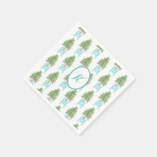Orangenbaum-Topiarie Chinoiserie Serviette