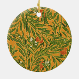Orangenbaum Vintage Tapetenmuster Art Nouveau Keramik Ornament