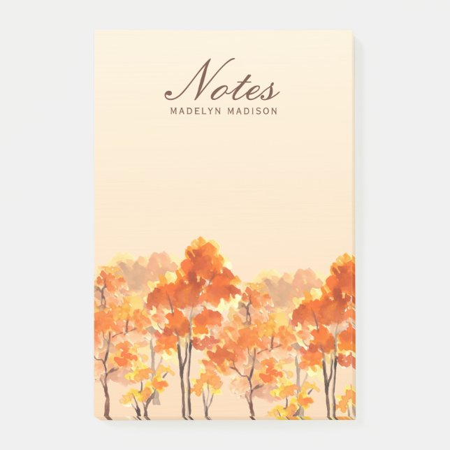 Orangenbäume im Herbst Post-it Klebezettel (Vorderseite)