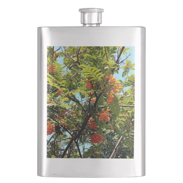 Orangenbeeren Flachmann (Vorderseite)