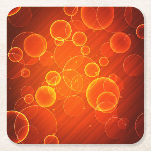 Orangenblasen Rechteckiger Pappuntersetzer