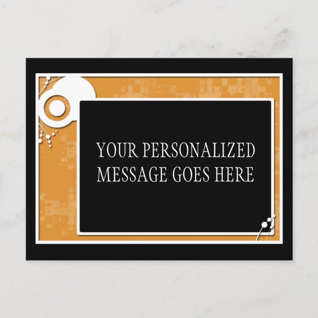 Orangenblock Postkarte (Vorderseite)