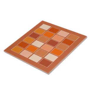 Orangenblöcke Fliese