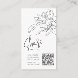 Orangenblüte Hochzeit mit QR-Hochzeit Begleitkarte
