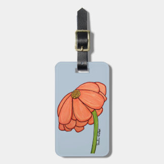 Orangenblüte mit blauem Hintergrund Gepäckanhänger