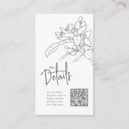 Orangenblüten auf der Hochzeitsseite - QR Hochzeit Begleitkarte