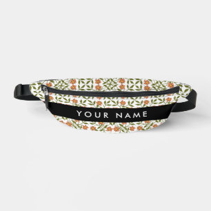Orangenblüten, Blumenmuster, Boho, Ihr Name Bauchtasche