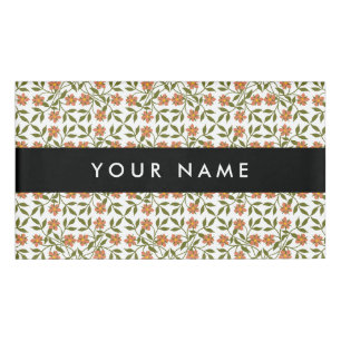 Orangenblüten, Blumenmuster, Boho, Ihr Name Namenschild