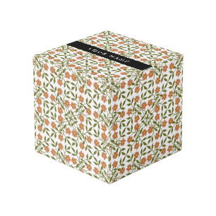 Orangenblüten, Blumenmuster, Boho, Ihr Name Würfel