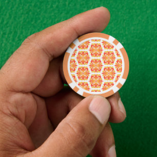 Orangenblüten, Blumenmuster, Florales Muster Pokerchips