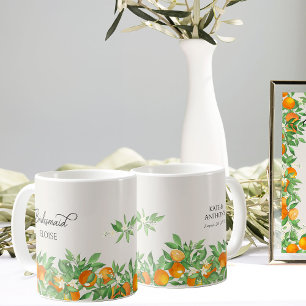 Orangenblüten-Brautjungfer-Hochzeitsgeschenk Kaffeetasse