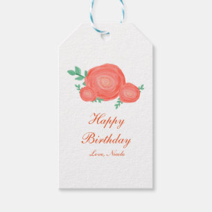 Orangenblüten Florales Geschenk-Tag für Brautdusch Geschenkanhänger