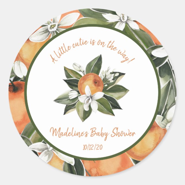 Orangenblüten in Aquakultur bevorzugen Anhänger Runder Aufkleber (Vorderseite)