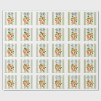 Orangenblüten - Mittelmeer Zitrus Etikett Geschenkpapier