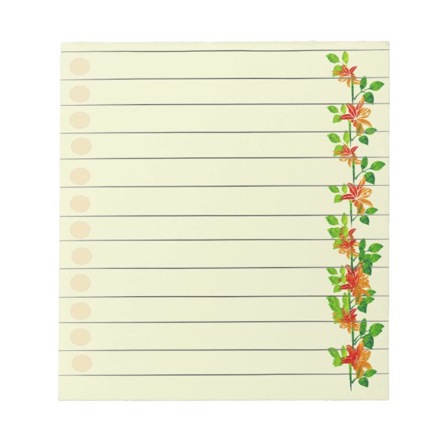 Orangenblüten Notizblock (Vorderseite)