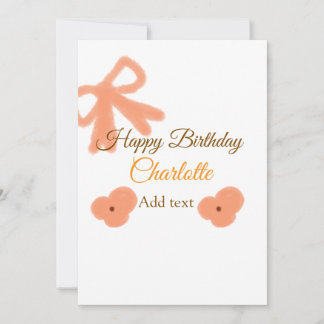 Orangenbogen Blume Pasta Aquarellfarbe Geburtsname Einladung