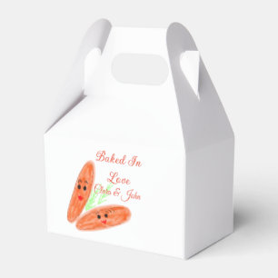 Orangenbrotpaar Emoji gebacken in Liebe Name d Geschenkschachtel
