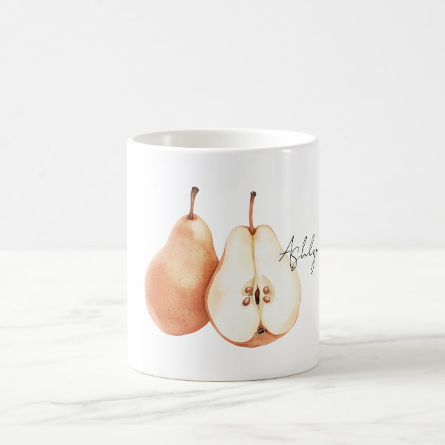 Orangene Birne Kaffeetasse (Mittel)
