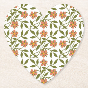 ORANGENE BLUMEN MIT GRÜNEN STIELEN UNTERSETZER