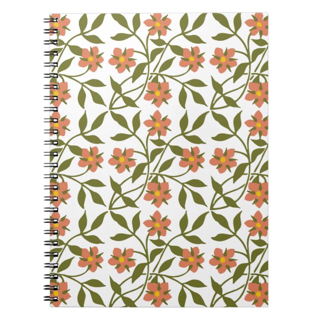 ORANGENE BLUMEN  NOTIZBLOCK (Vorderseite)