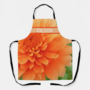 Orangene Dahlienblume Nahaufnahme Floral  Schürze