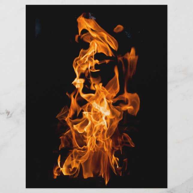 Orangene Flamme Flyer (Vorne)