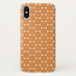 Orangene Gänseblümchen im Stil der 70er Jahre Case-Mate iPhone Hülle