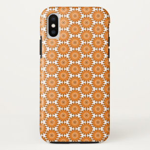 Orangene Gänseblümchen im Stil der 70er Jahre Case-Mate iPhone Hülle
